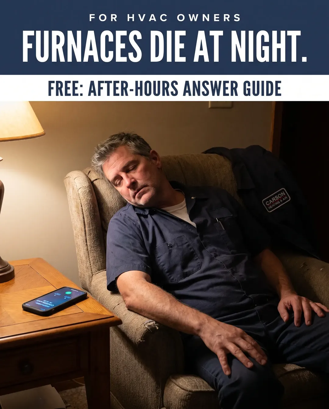 HVAC ad creative — Names the moment a missed call turns into a lost job.