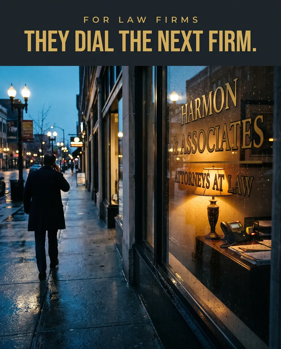 Legal ad creative — Names the moment a missed call turns into a lost job.