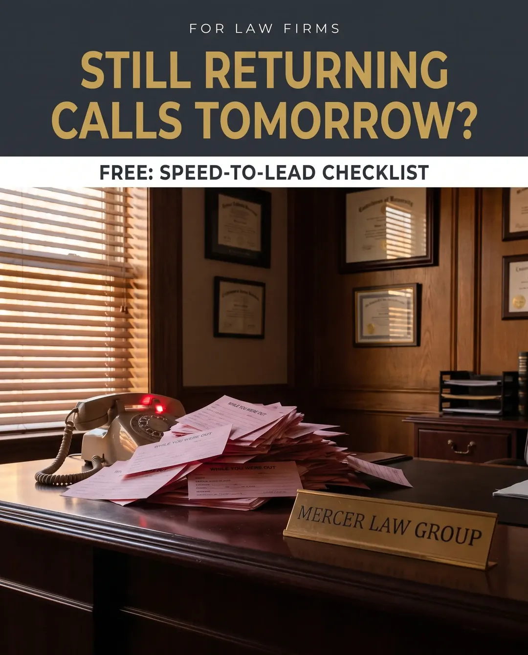 Legal ad creative — Names the moment a missed call turns into a lost job.