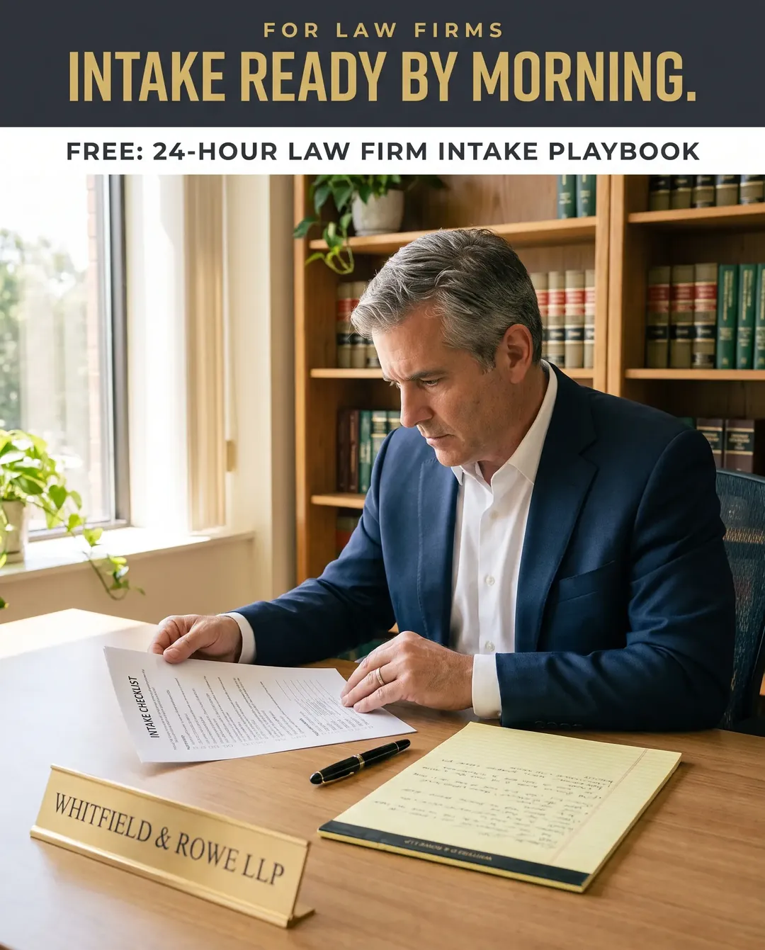 Legal ad creative — Shows the after — every call answered, every job on the board.