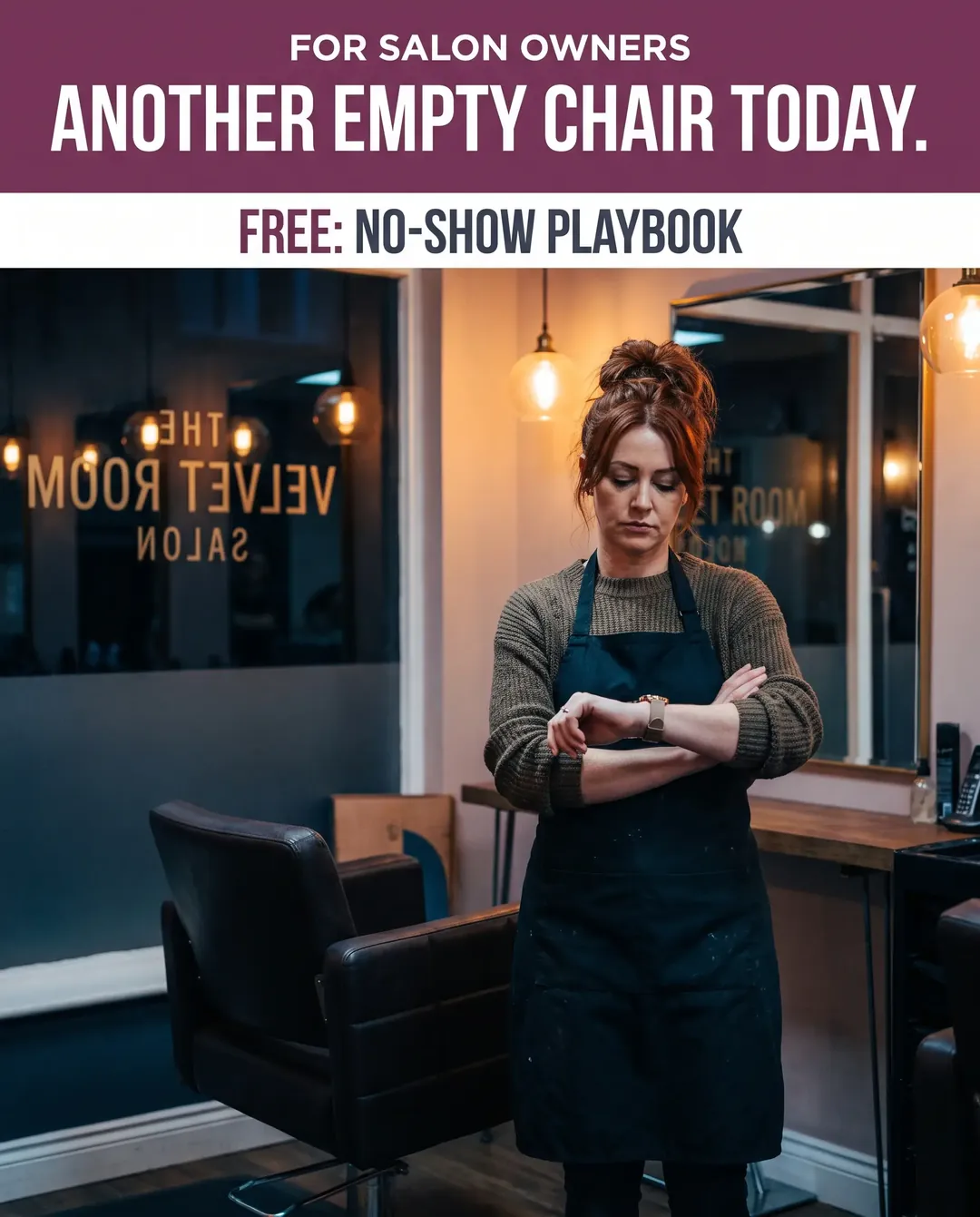 Salon ad creative — Names the moment a missed call turns into a lost job.